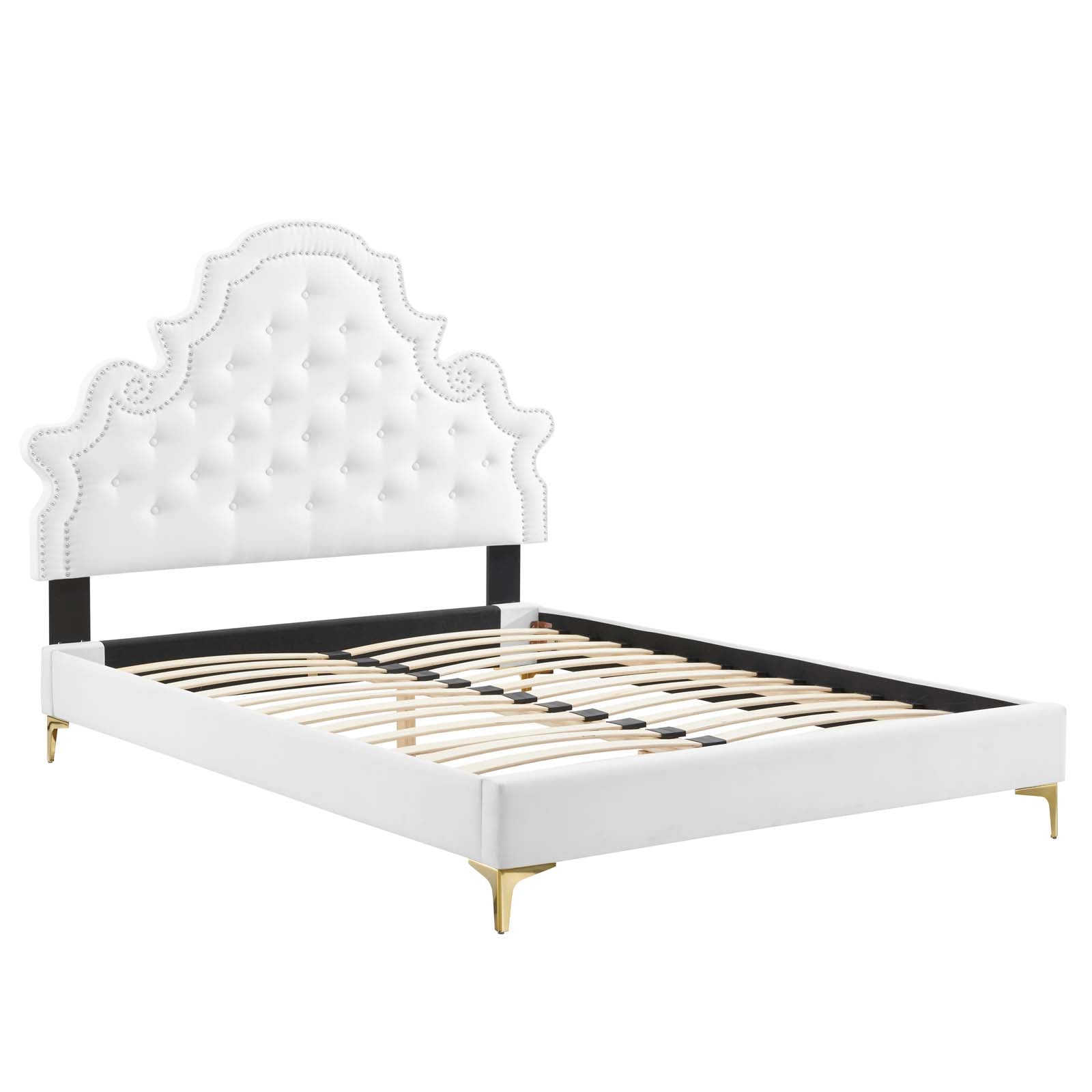 Gwyneth Tufted Performance Velvet Queen Platform Bed by Modway