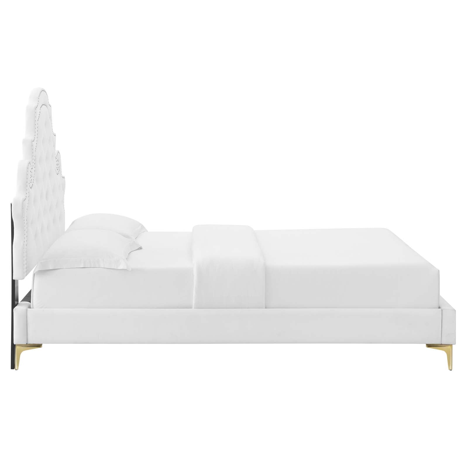 Gwyneth Tufted Performance Velvet Queen Platform Bed by Modway