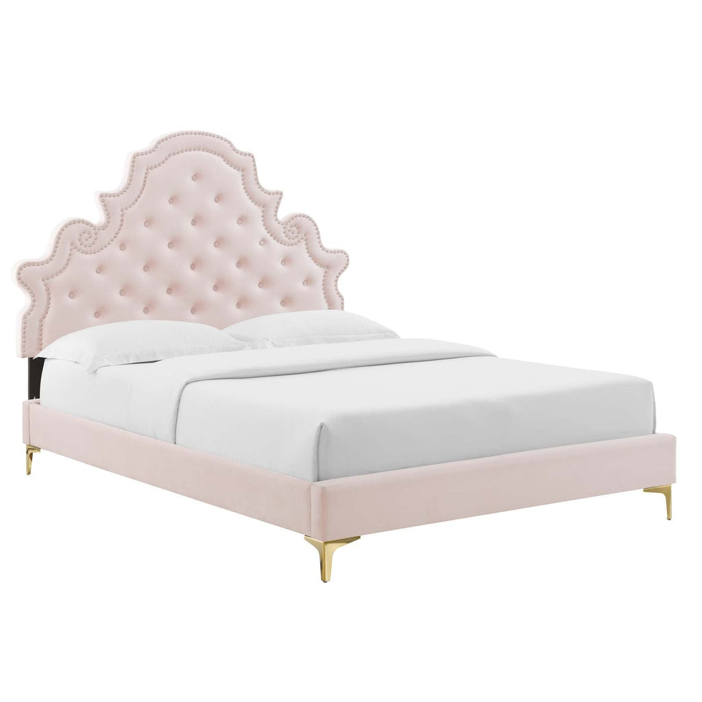 Gwyneth Tufted Performance Velvet Full Platform Bed by Modway