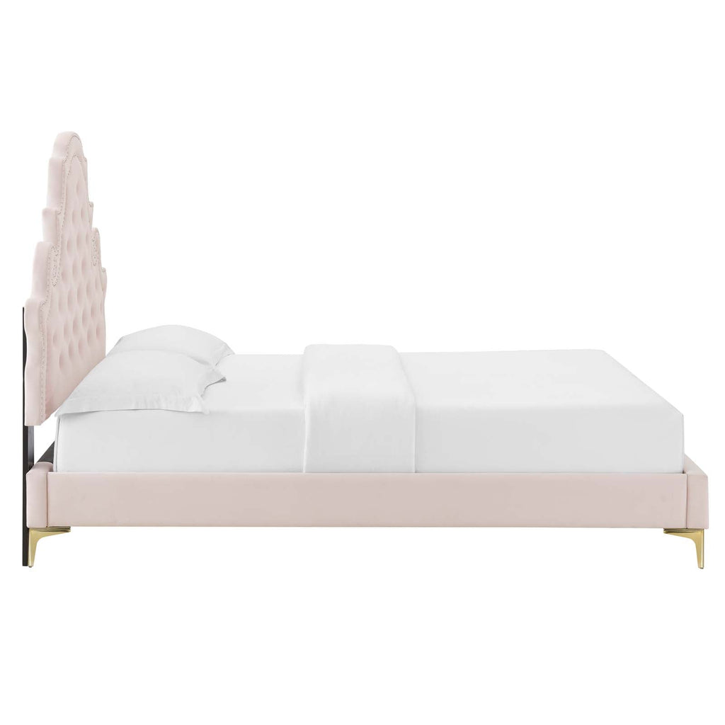 Gwyneth Tufted Performance Velvet Full Platform Bed by Modway