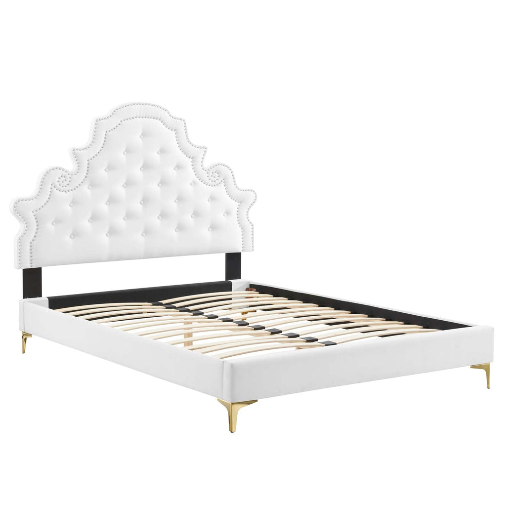 Gwyneth Tufted Performance Velvet Full Platform Bed by Modway