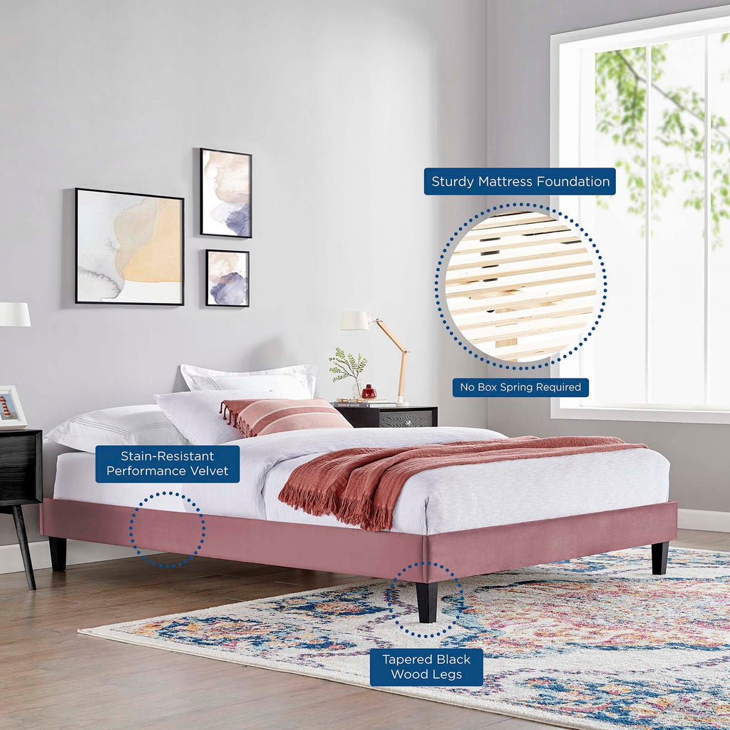 Liva Performance Velvet Twin Bed by Modway
