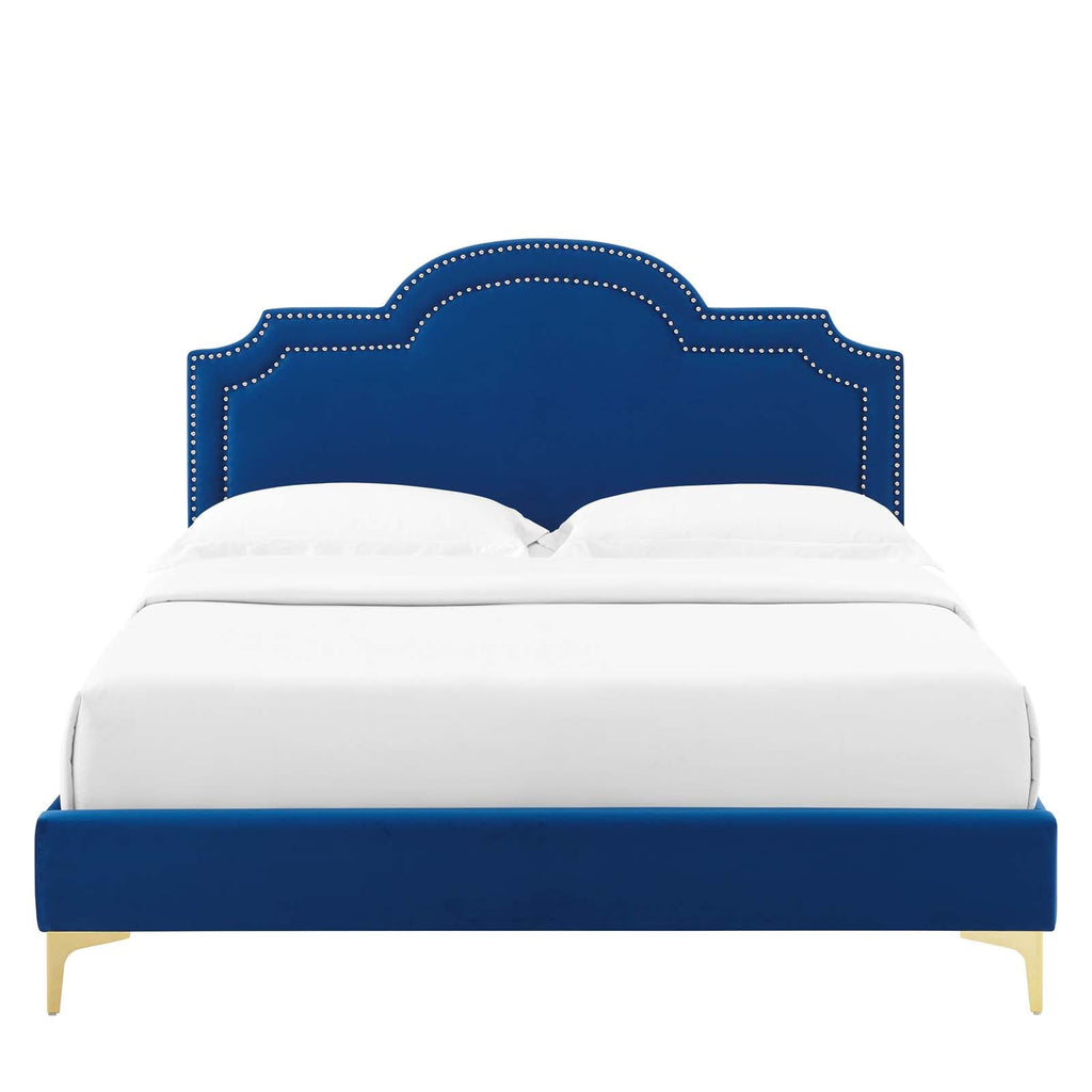 Aviana Performance Velvet Queen Bed by Modway