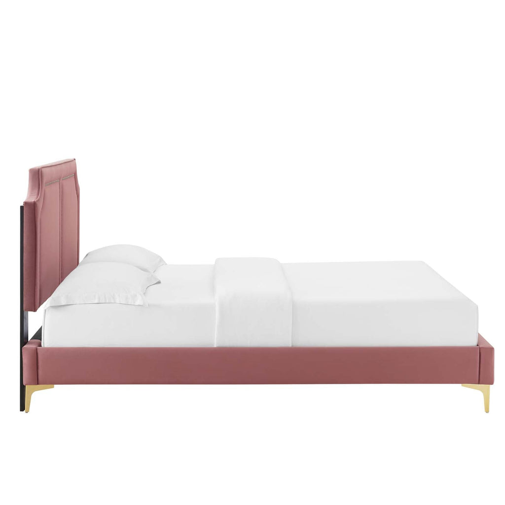 Novi Performance Velvet King Bed by Modway