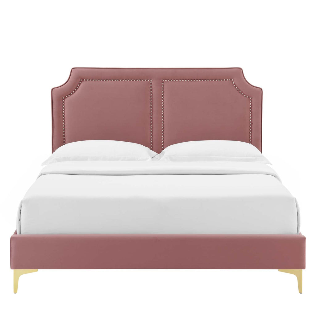 Novi Performance Velvet King Bed by Modway