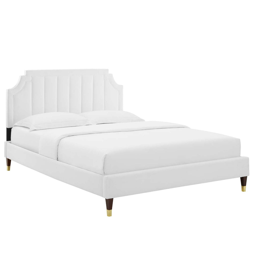 Sienna Performance Velvet Full Platform Bed by Modway