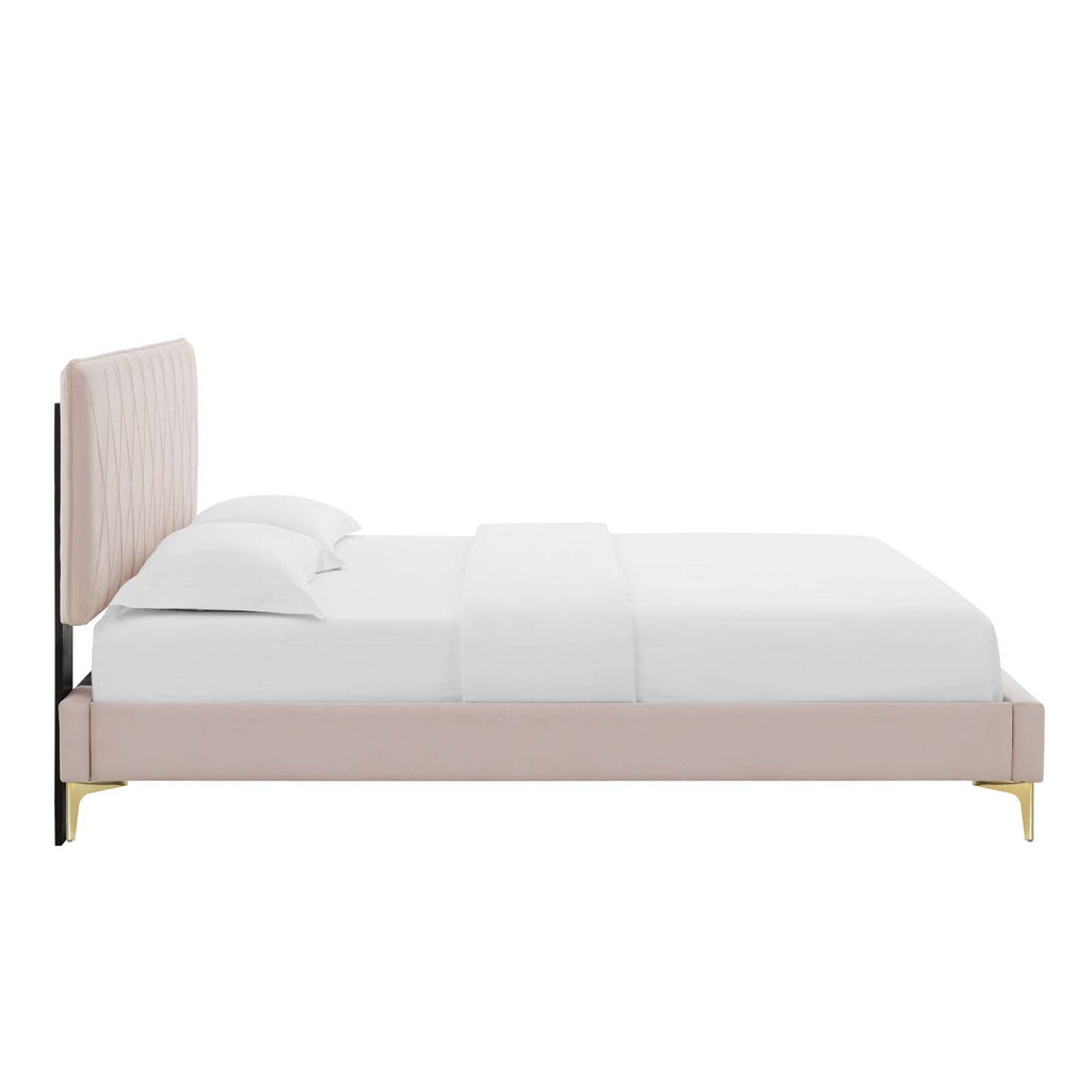 Phillipa Performance Velvet King Platform Bed by Modway