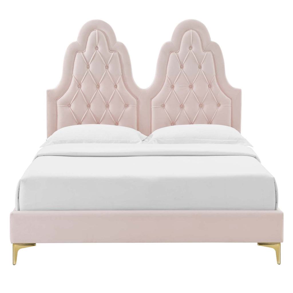 Alexandria Tufted Performance Velvet Twin Platform Bed by Modway