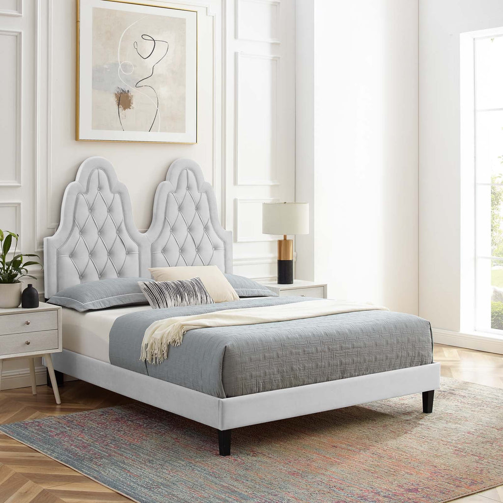 Alexandria Tufted Performance Velvet Twin Platform Bed by Modway