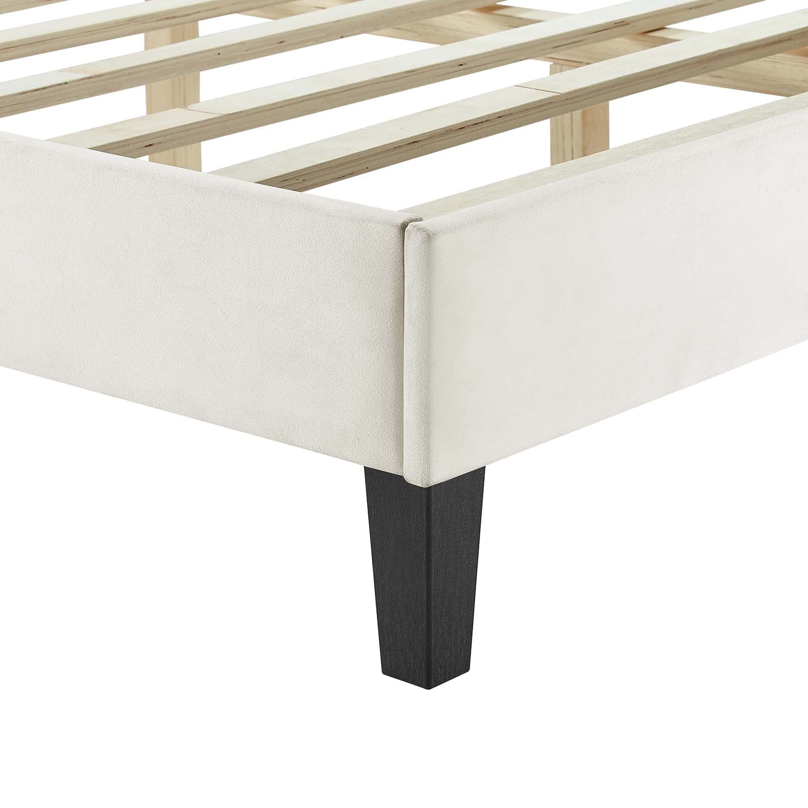 Leah Chevron Tufted Performance Velvet Queen Platform Bed by Modway