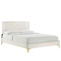 Zahra Channel Tufted Performance Velvet Queen Platform Bed by Modway