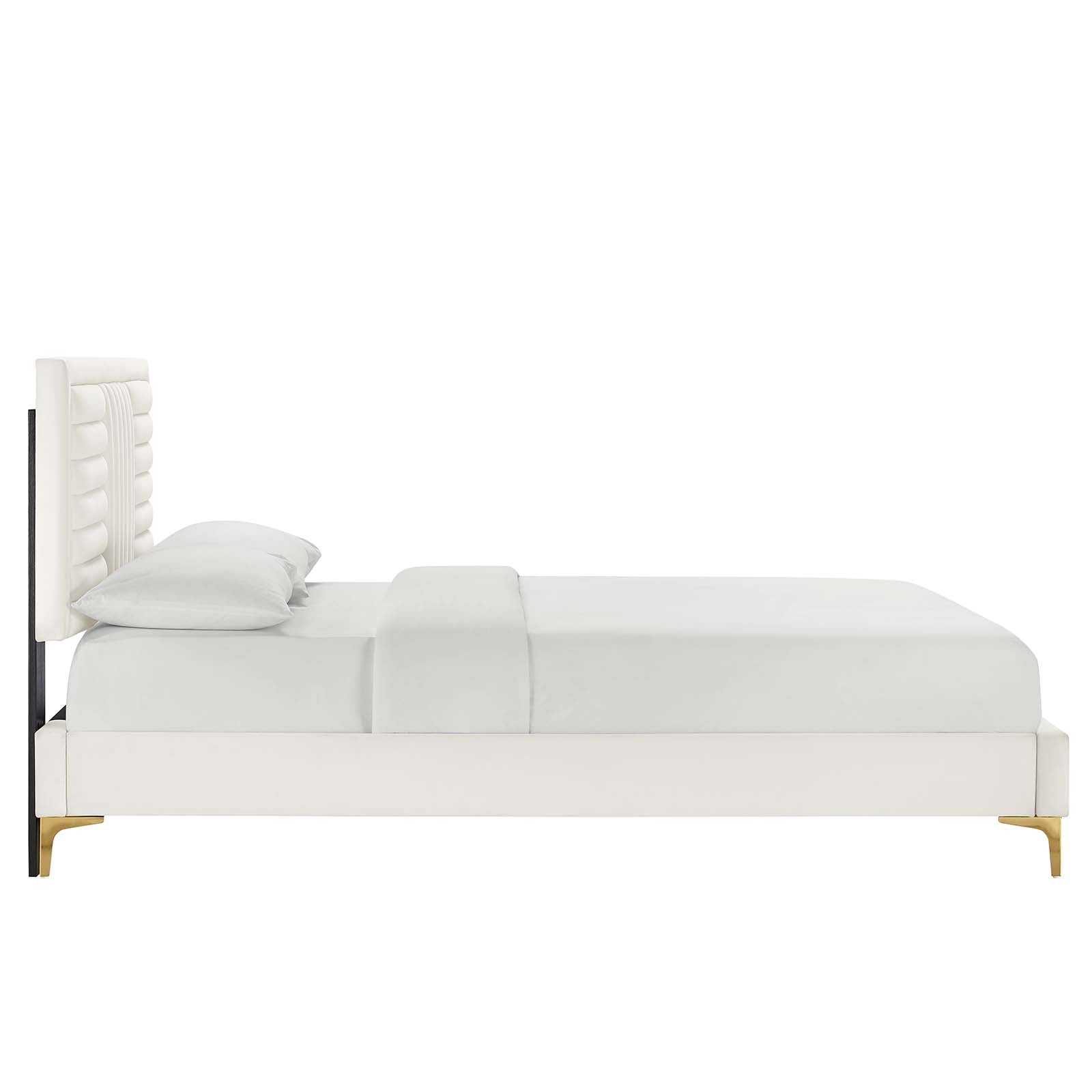 Sofia Channel Tufted Performance Velvet Queen Platform Bed by Modway