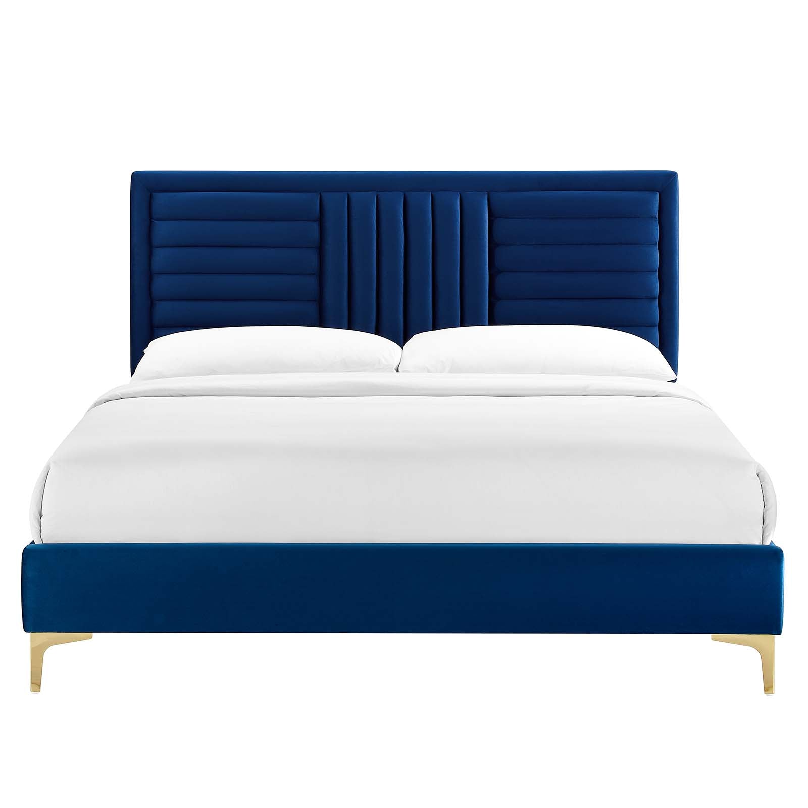 Sofia Channel Tufted Performance Velvet Twin Platform Bed by Modway