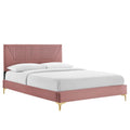 Yasmine Channel Tufted Performance Velvet Twin Pla