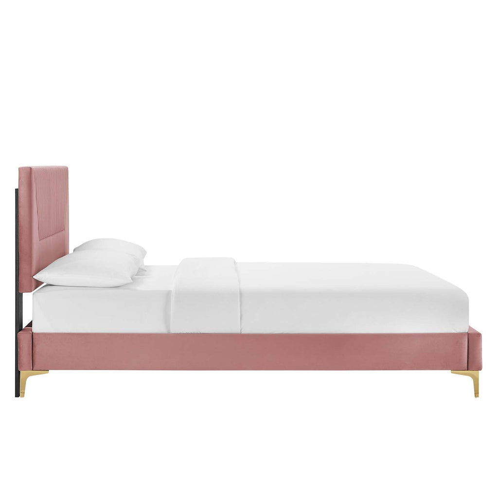 Yasmine Channel Tufted Performance Velvet Twin Pla