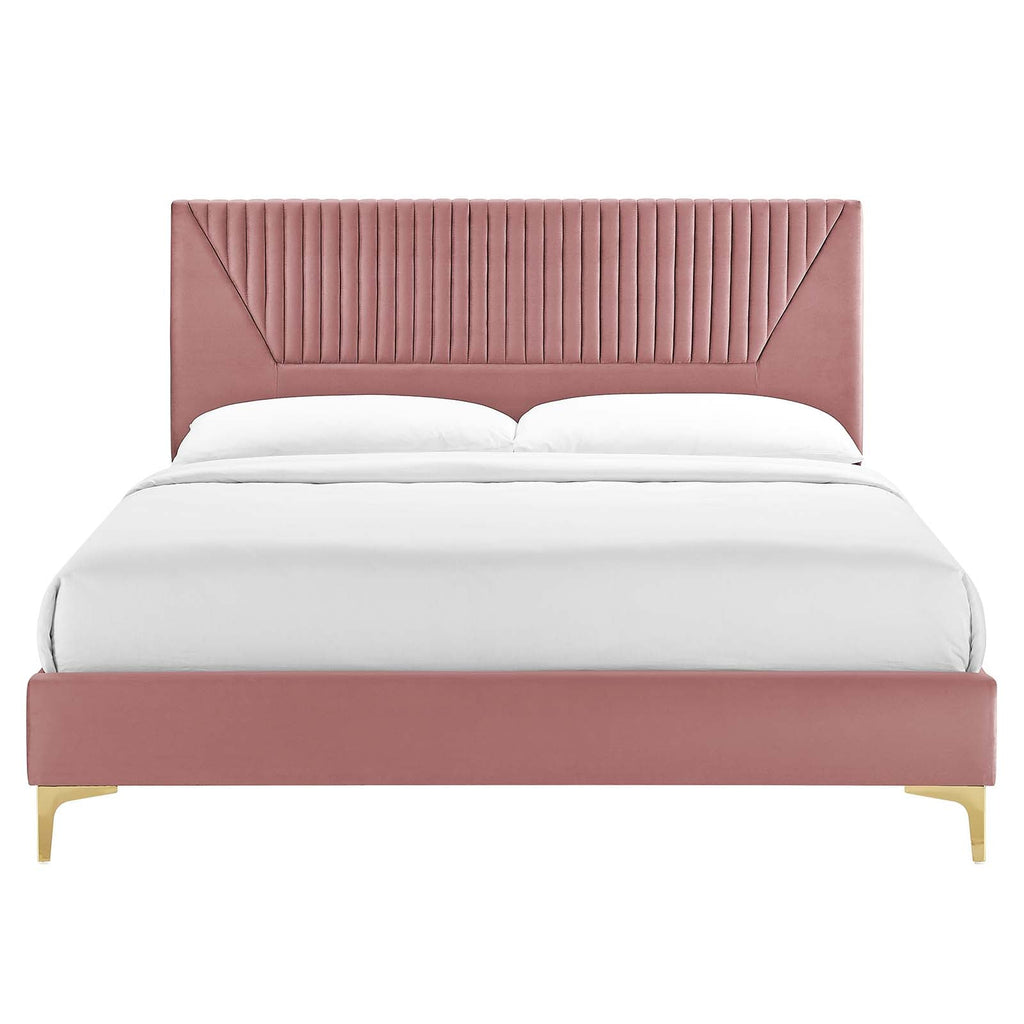 Yasmine Channel Tufted Performance Velvet Twin Pla