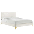 Leah Chevron Tufted Performance Velvet Full Platform Bed by Modway