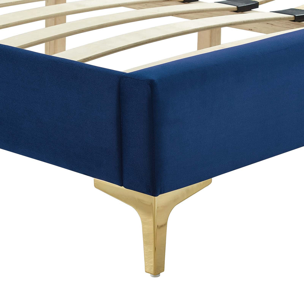 Yasmine Channel Tufted Performance Velvet Full Platform Bed by Modway