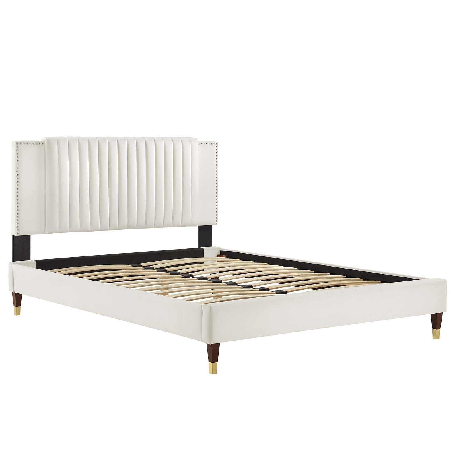 Zahra Channel Tufted Performance Velvet Full Platform Bed by Modway