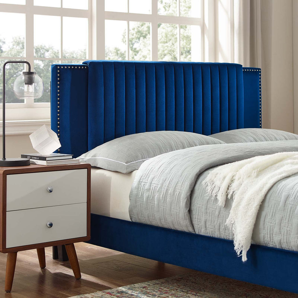 Zahra Channel Tufted Performance Velvet Full Platform Bed by Modway