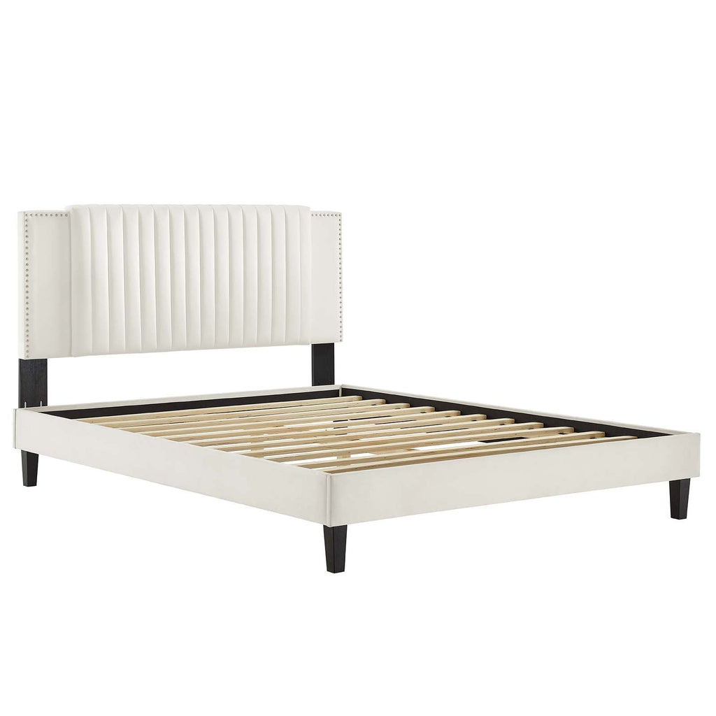 Zahra Channel Tufted Performance Velvet Full Platform Bed by Modway