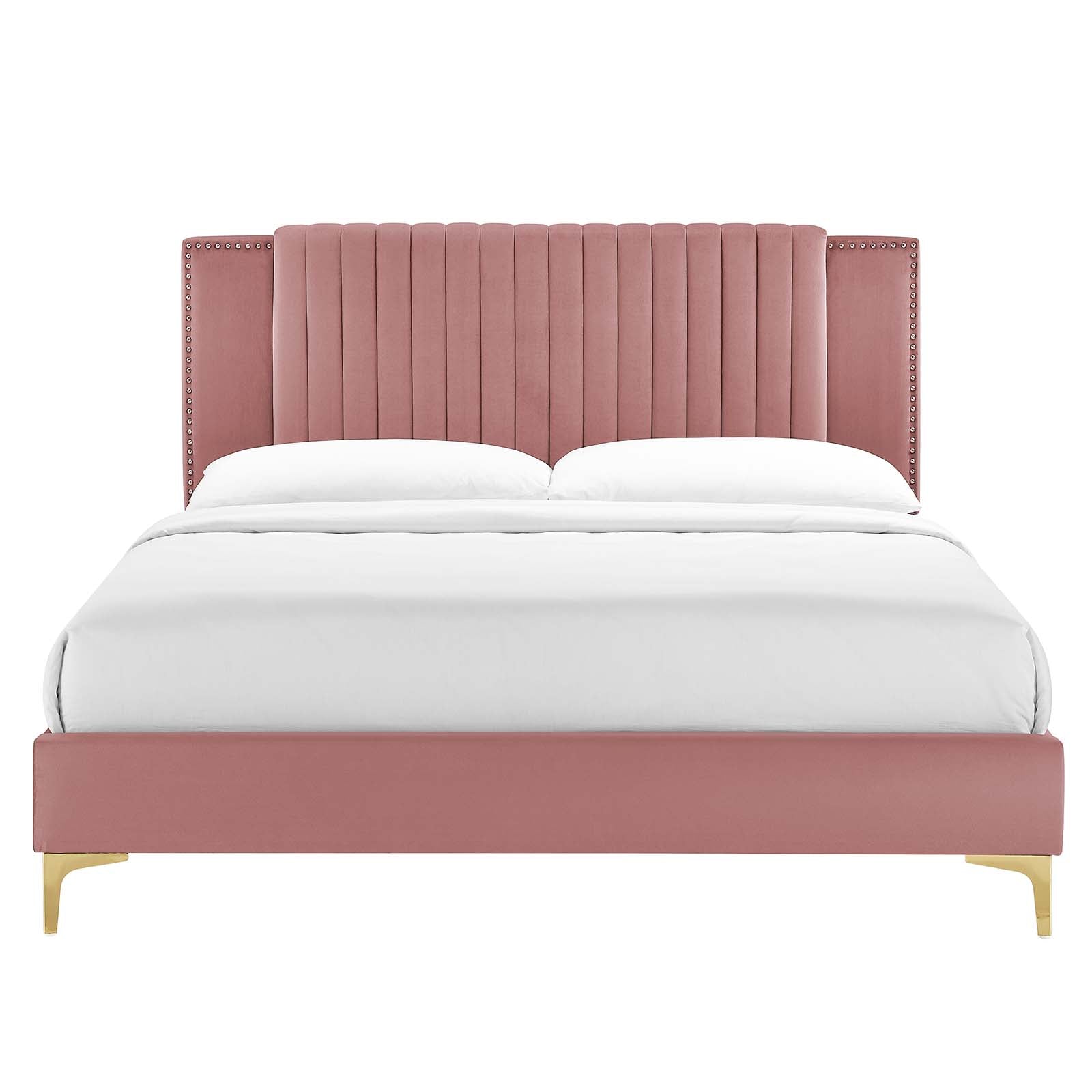 Zahra Channel Tufted Performance Velvet King Platform Bed by Modway