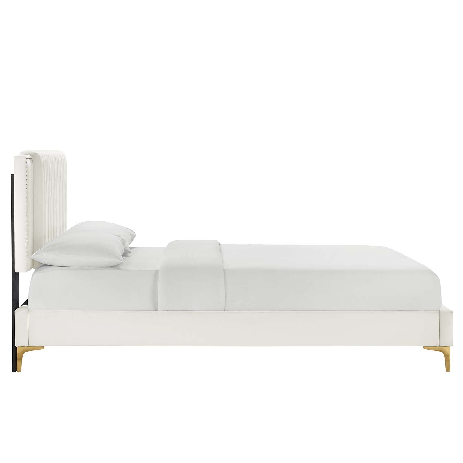 Zahra Channel Tufted Performance Velvet King Platform Bed by Modway