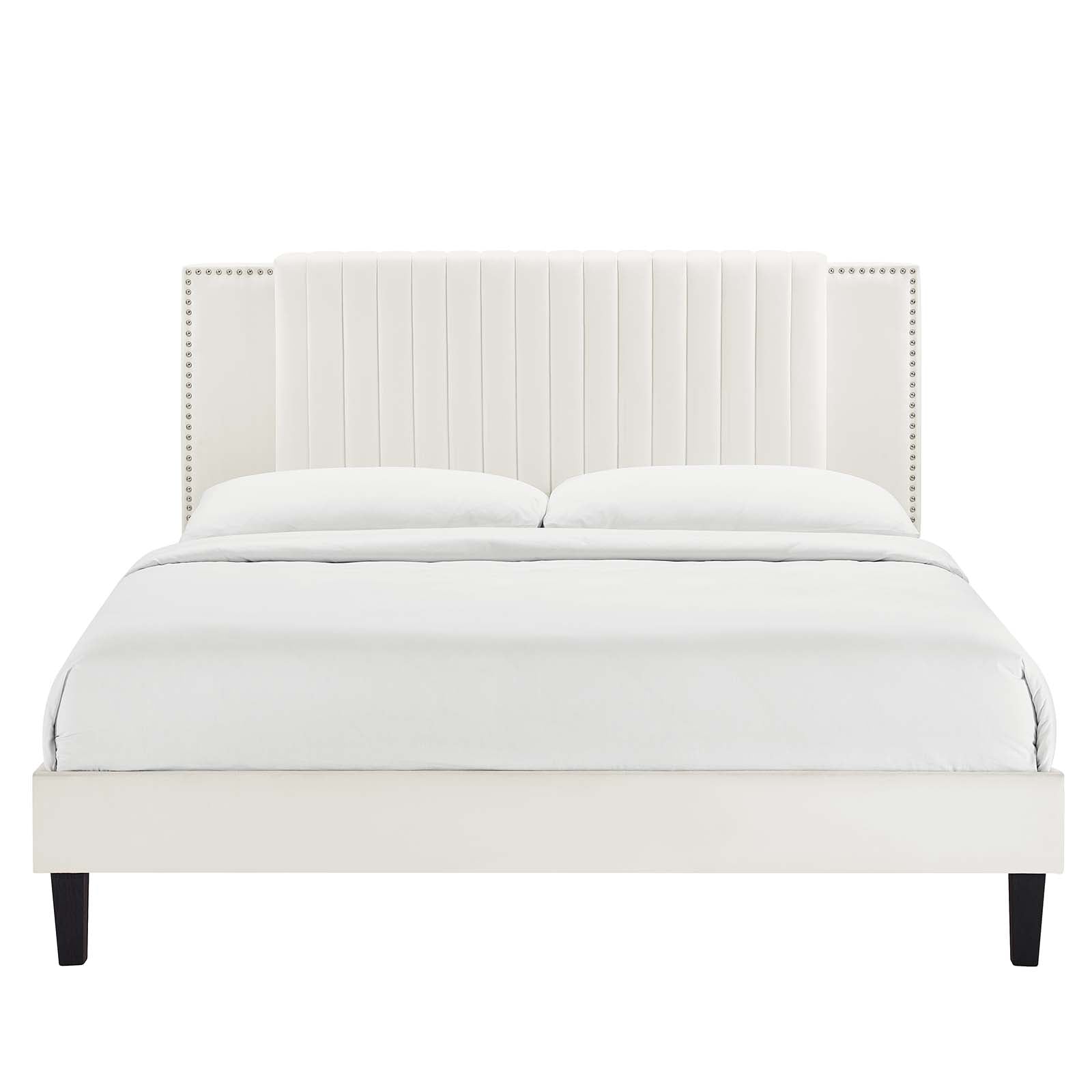Zahra Channel Tufted Performance Velvet King Platf