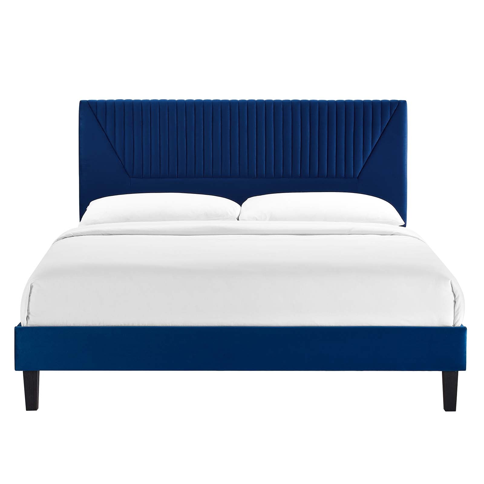 Yasmine Channel Tufted Performance Velvet King Platform Bed by Modway