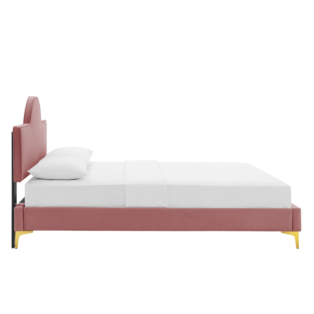 Sunny Performance Velvet Twin Bed by Modway
