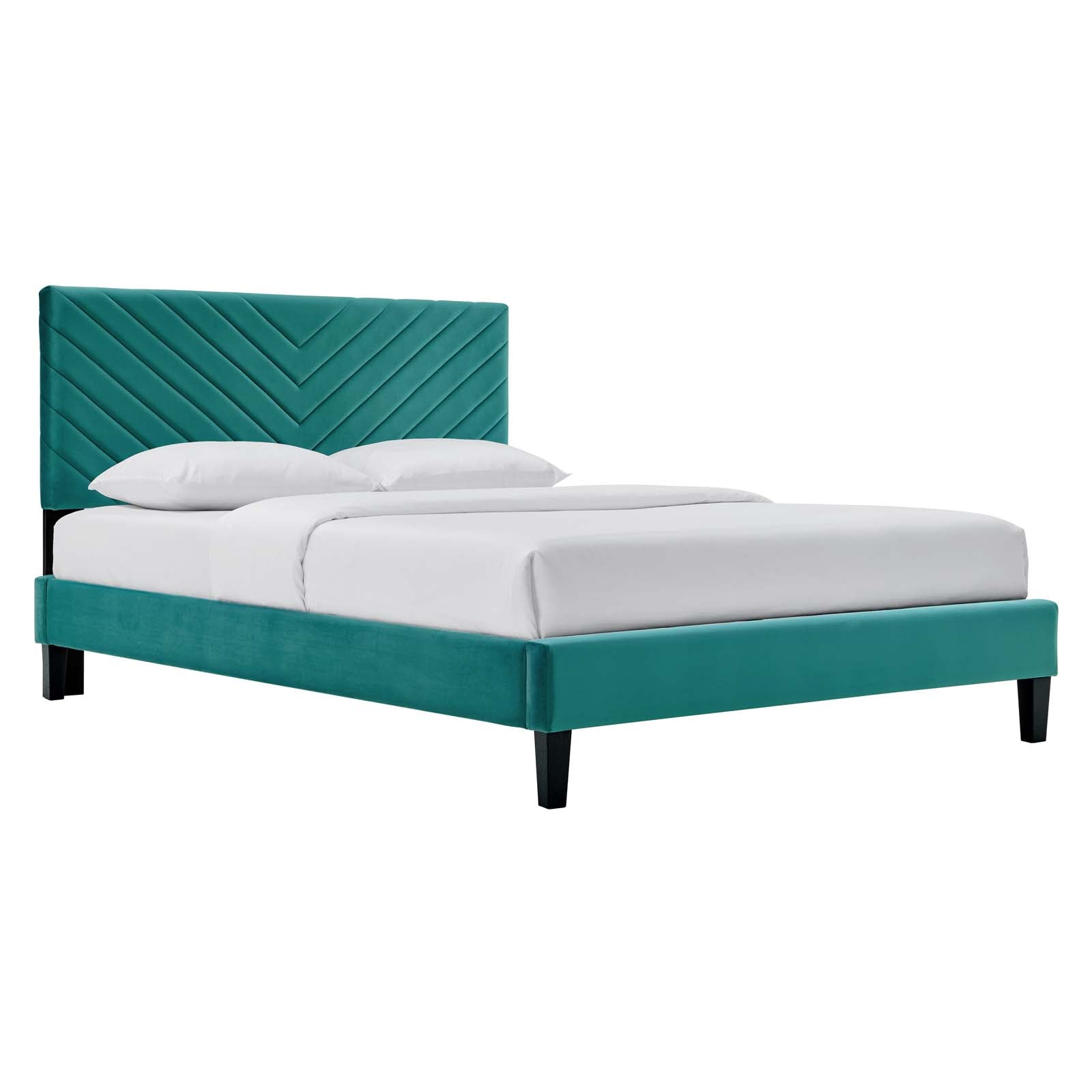 Roxanne Performance Velvet Full Platform Bed by Modway