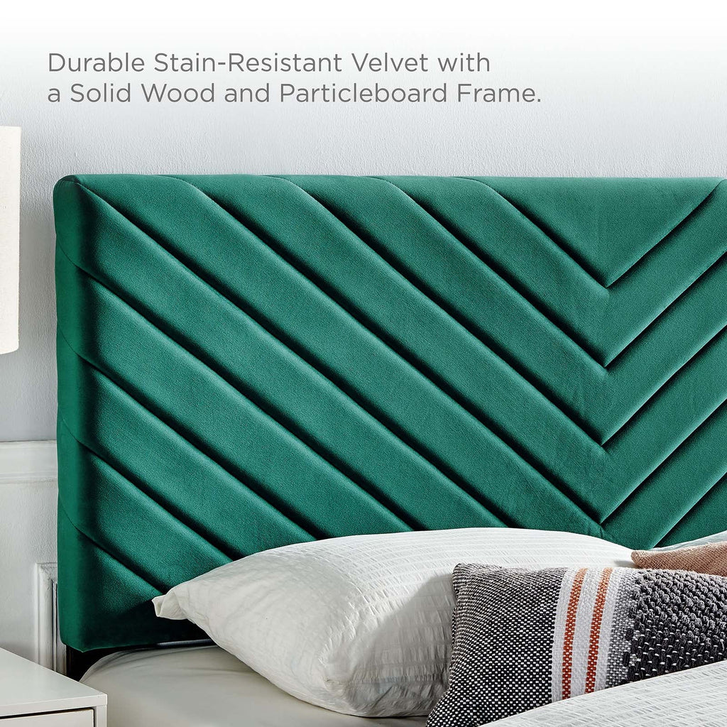 Roxanne Performance Velvet Full Platform Bed by Modway