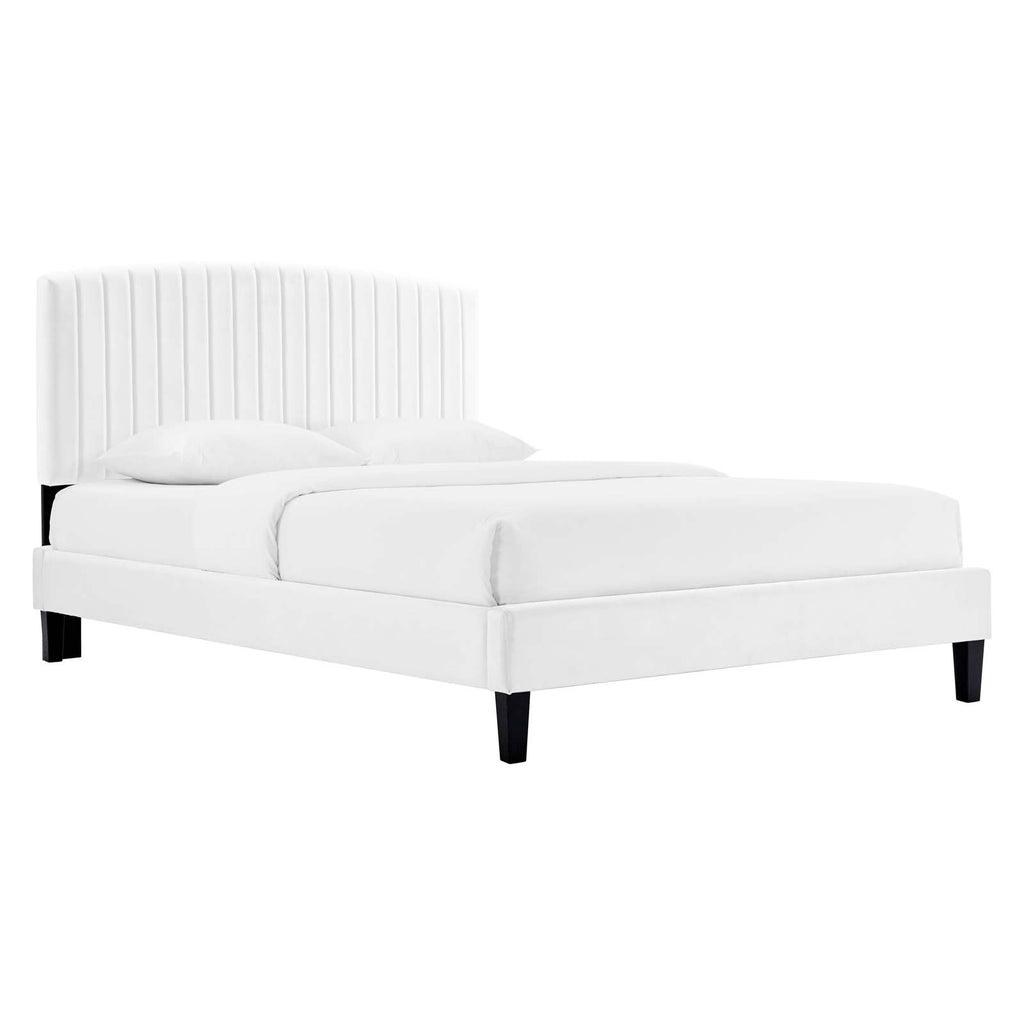 Alessi Performance Velvet Twin Platform Bed by Modway