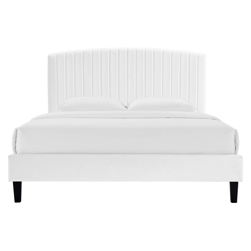 Alessi Performance Velvet Twin Platform Bed by Modway