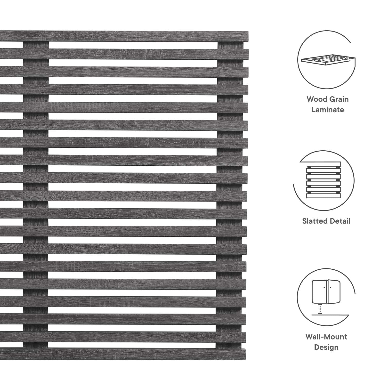 Render Wall Mount Twin Headboard by Modway