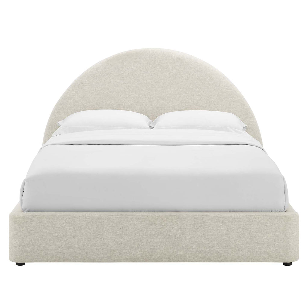 Resort Upholstered Fabric Arched Round Full Platform Bed by Modway