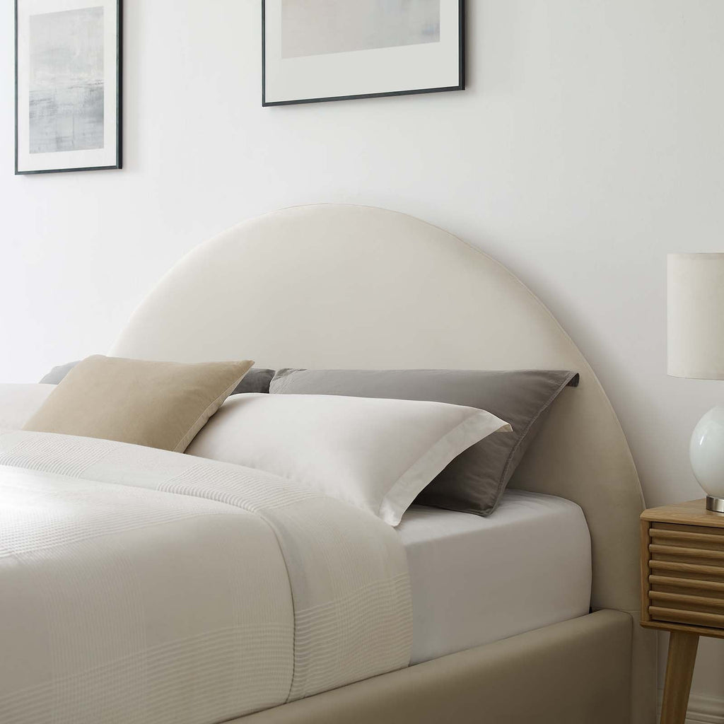 Resort Performance Velvet Arched Round Full Platform Bed by Modway
