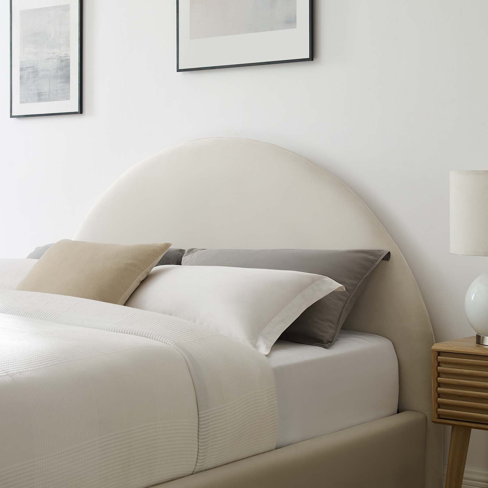 Resort Performance Velvet Arched Round Full Platform Bed by Modway
