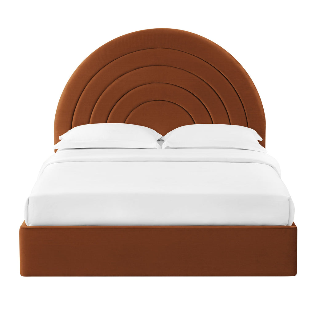 Solana Arched Performance Velvet Queen Platform Bed by Modway