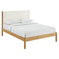 Olea Channel Tufted Boucle Solid Wood King Platform Bed by Modway