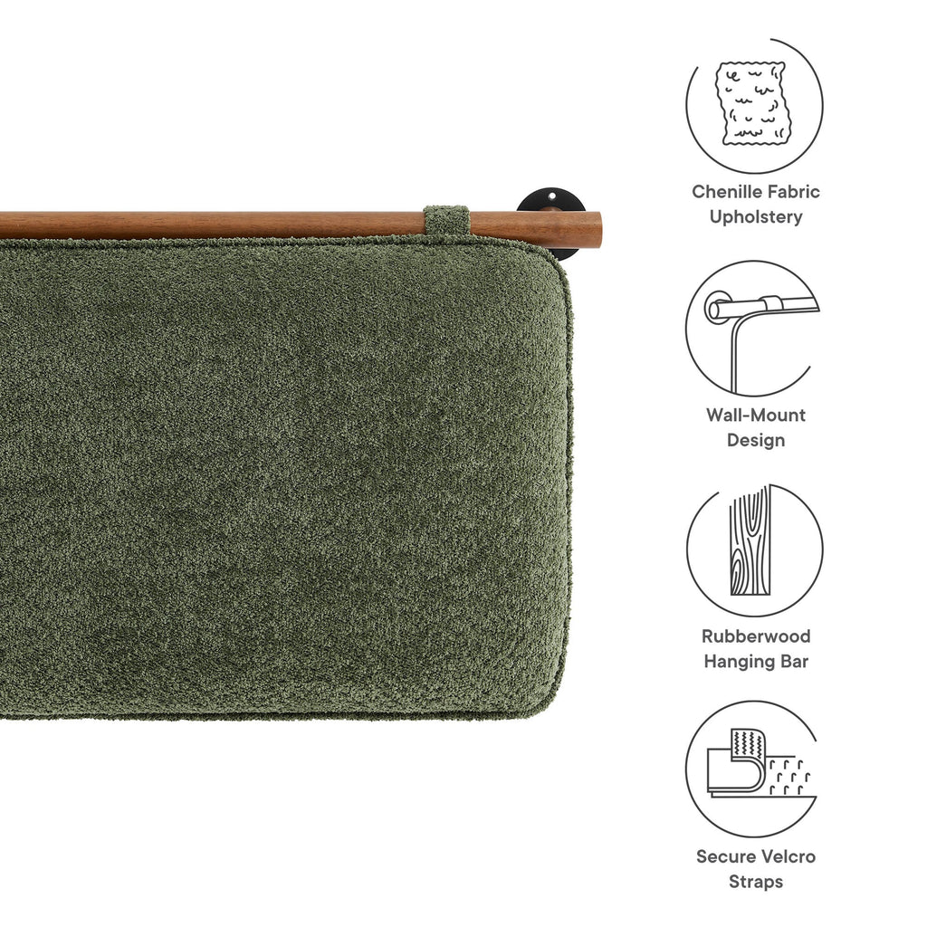 Anela Wall-Mounted Chenille Upholstered Twin Headboard by Modway