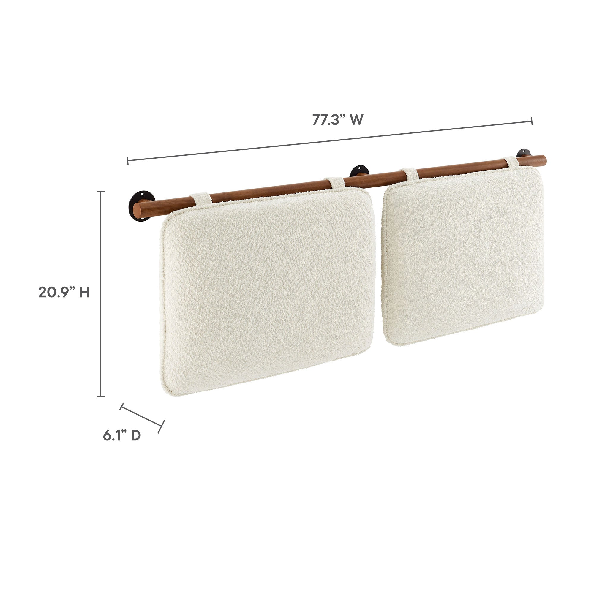 Anela Wall-Mounted Chenille Upholstered King Size Headboard by Modway