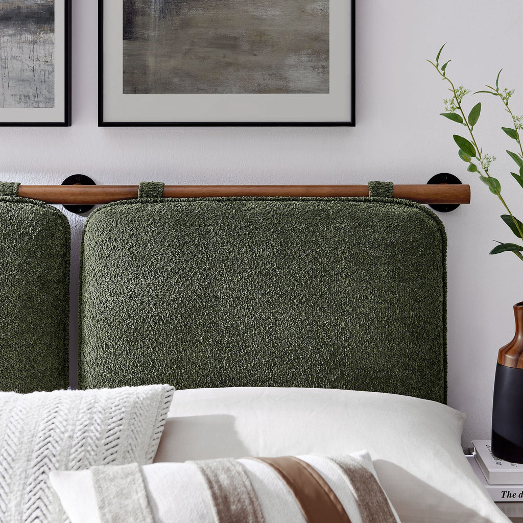 Anela Wall-Mounted Chenille Upholstered King Size Headboard by Modway