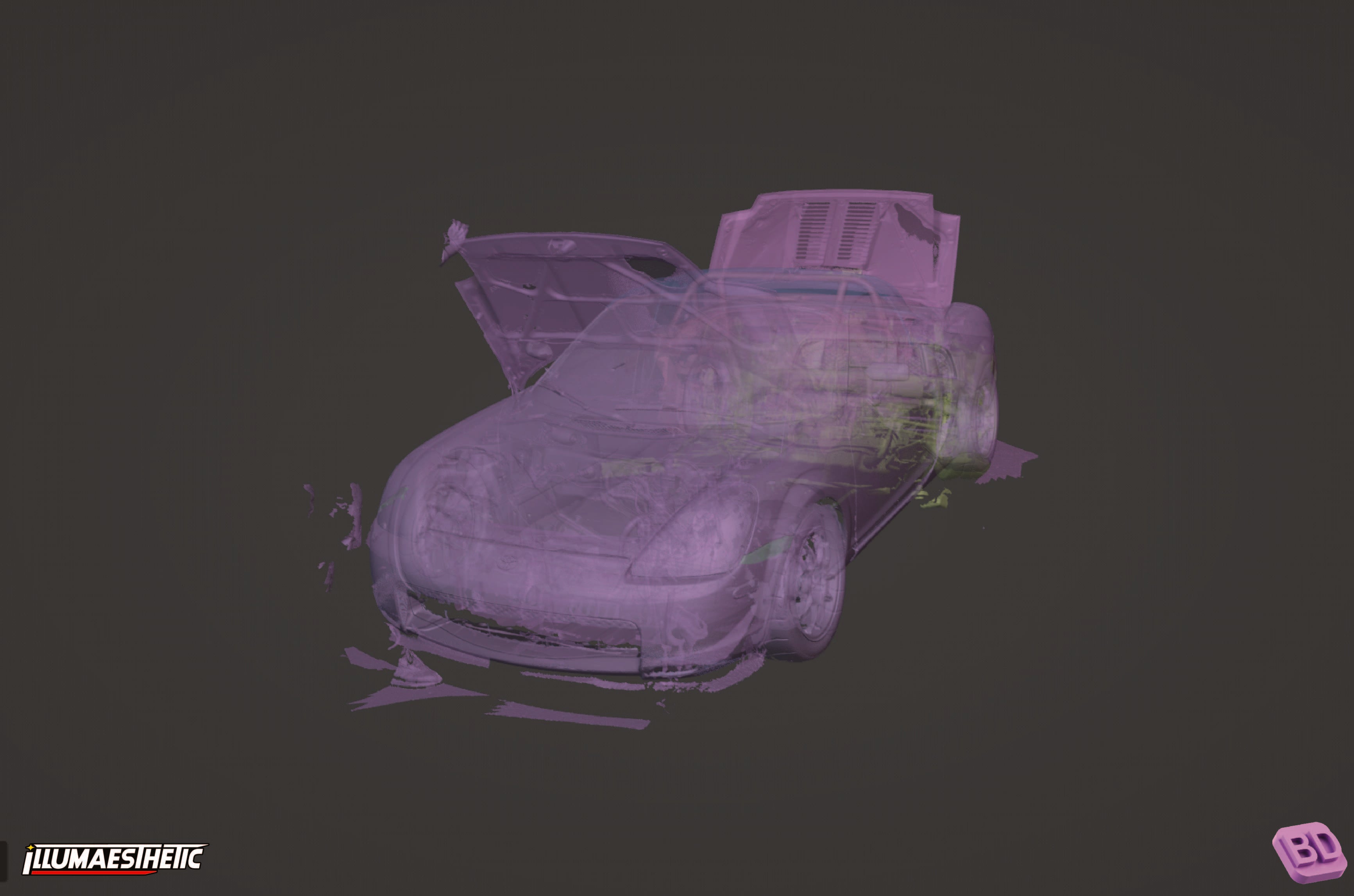 Toyota MR2 Spyder (ZZW30) 3D Scan (2000-2007)