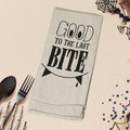 GOOD TO THE LAST BITE Halloween Message Kitchen Towel