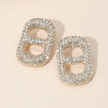 Bold Rhinestone Paved Statement Earrings
