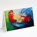 Bird - Rooster Chief Big Feathers Greeting Cards Pack of 8 Blank Cards with Envelopes Whimsical A7 Size 5x7