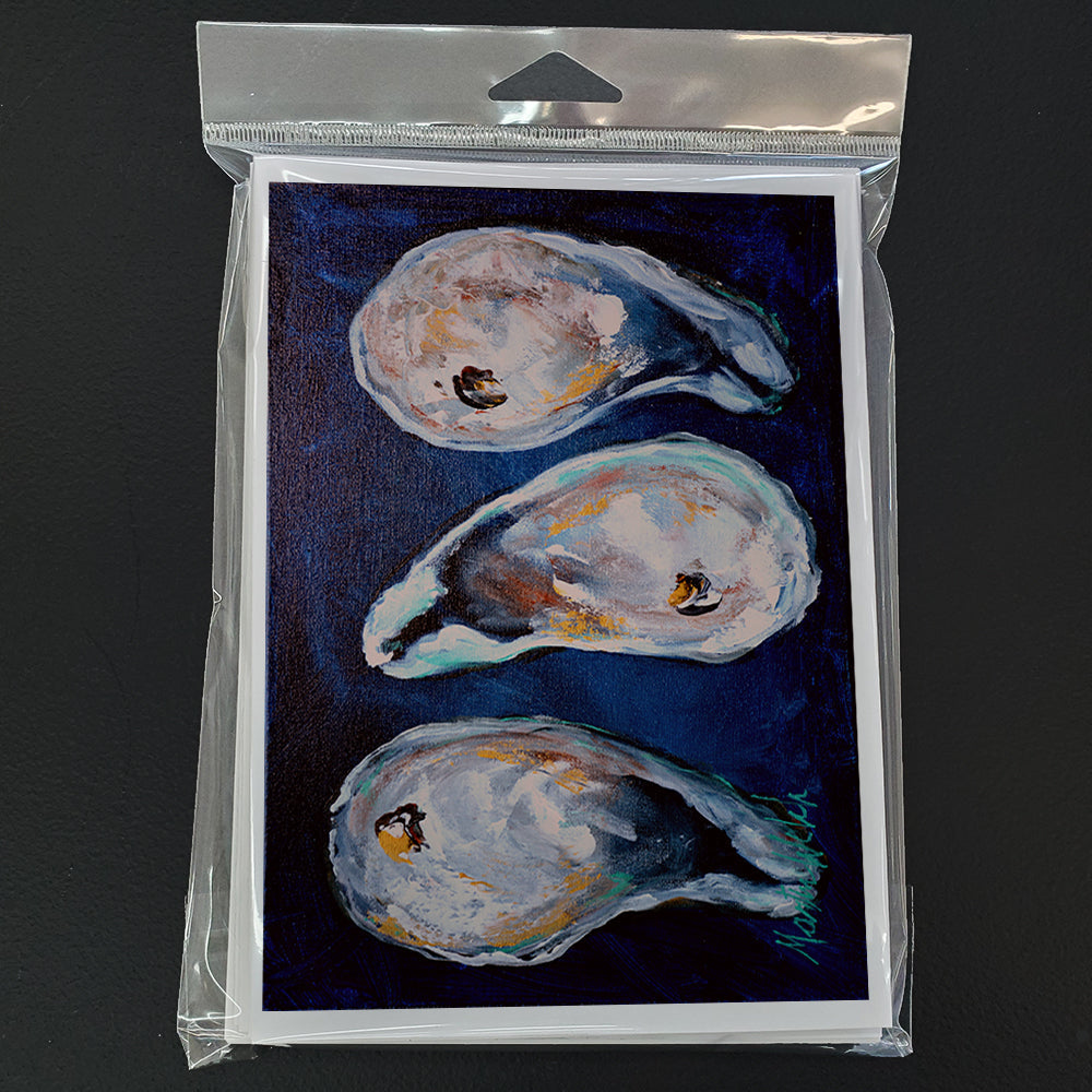Oysters Give Me More Greeting Cards Pack of 8 Blank Cards with Envelopes Whimsical A7 Size 5x7