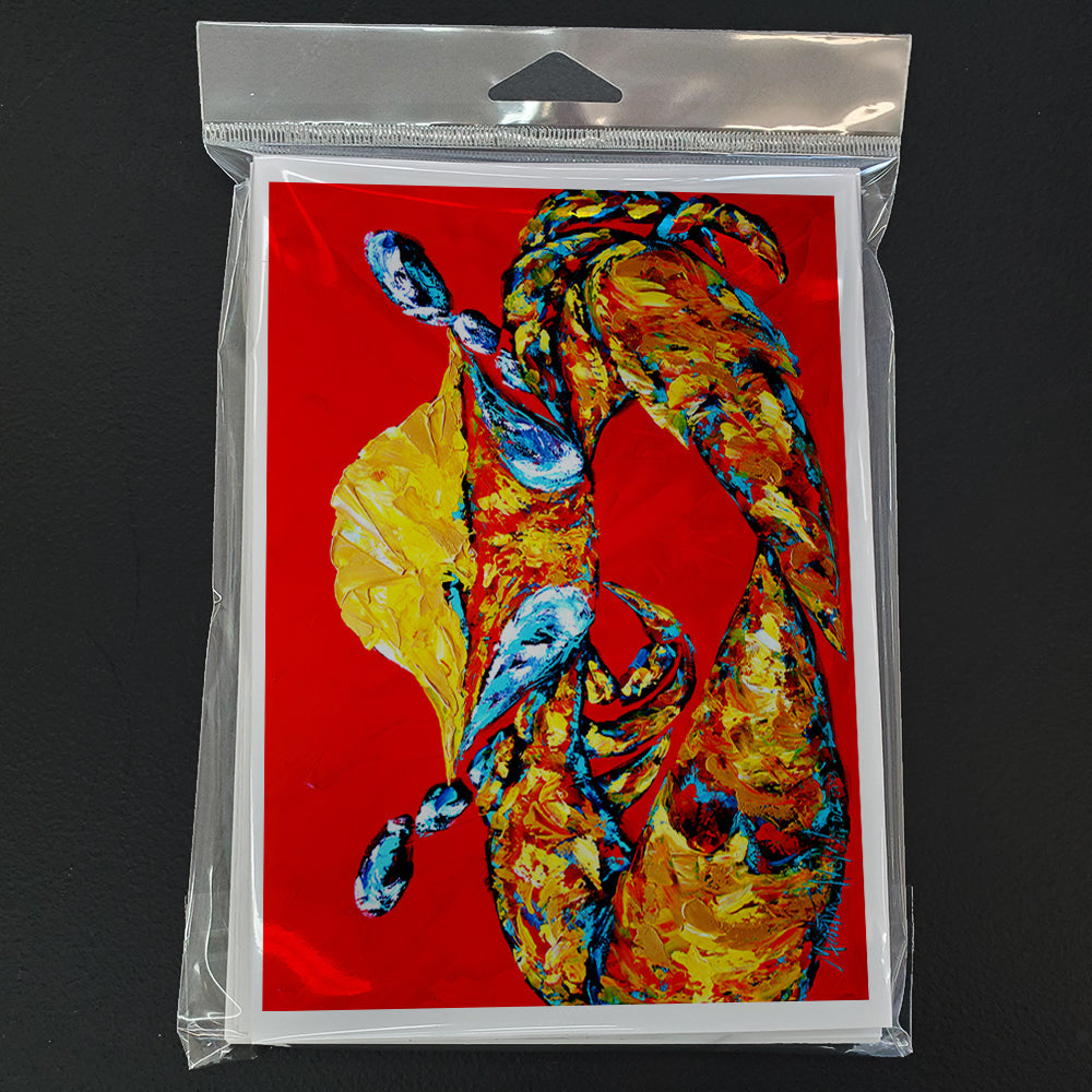 Crab Fat and Sassy Greeting Cards Pack of 8 Blank Cards with Envelopes Whimsical A7 Size 5x7