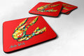 Crawfish Move Over Foam Coasters Set of 4 Cup Coasters for Indoor Outdoor, Tabletop Protection, Anti Slip, Mouse pad Material